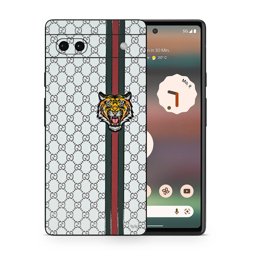 Pixel 6a gucci tiger 3d skin wrapitskin