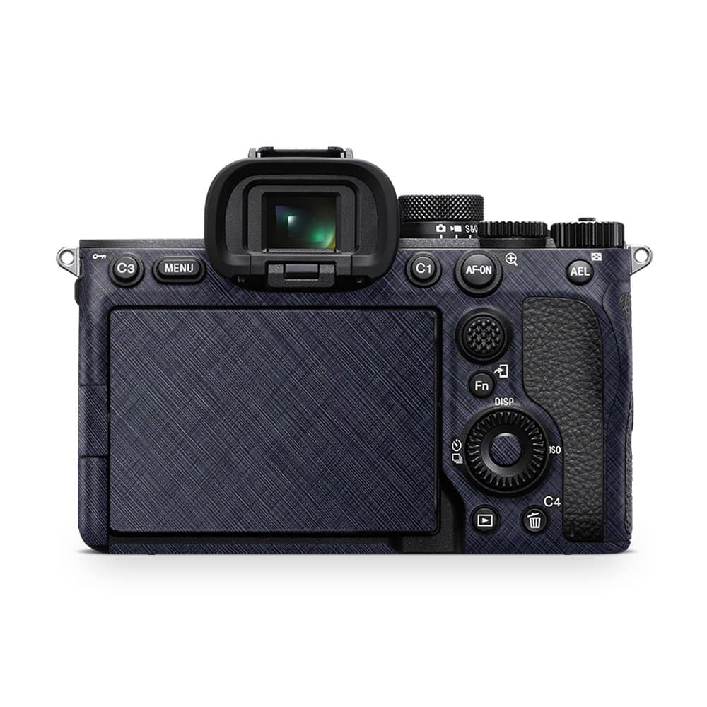 Sony alpha a7 iv camera cross metal blue skin | wrapitskin