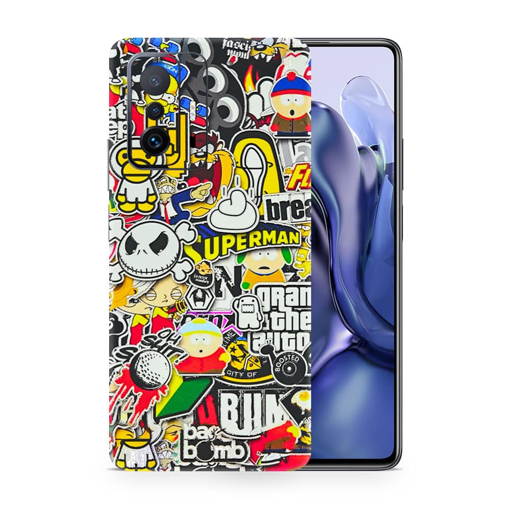 Xiaomi 11t pro sticker bomb 3d skin wrapitskin