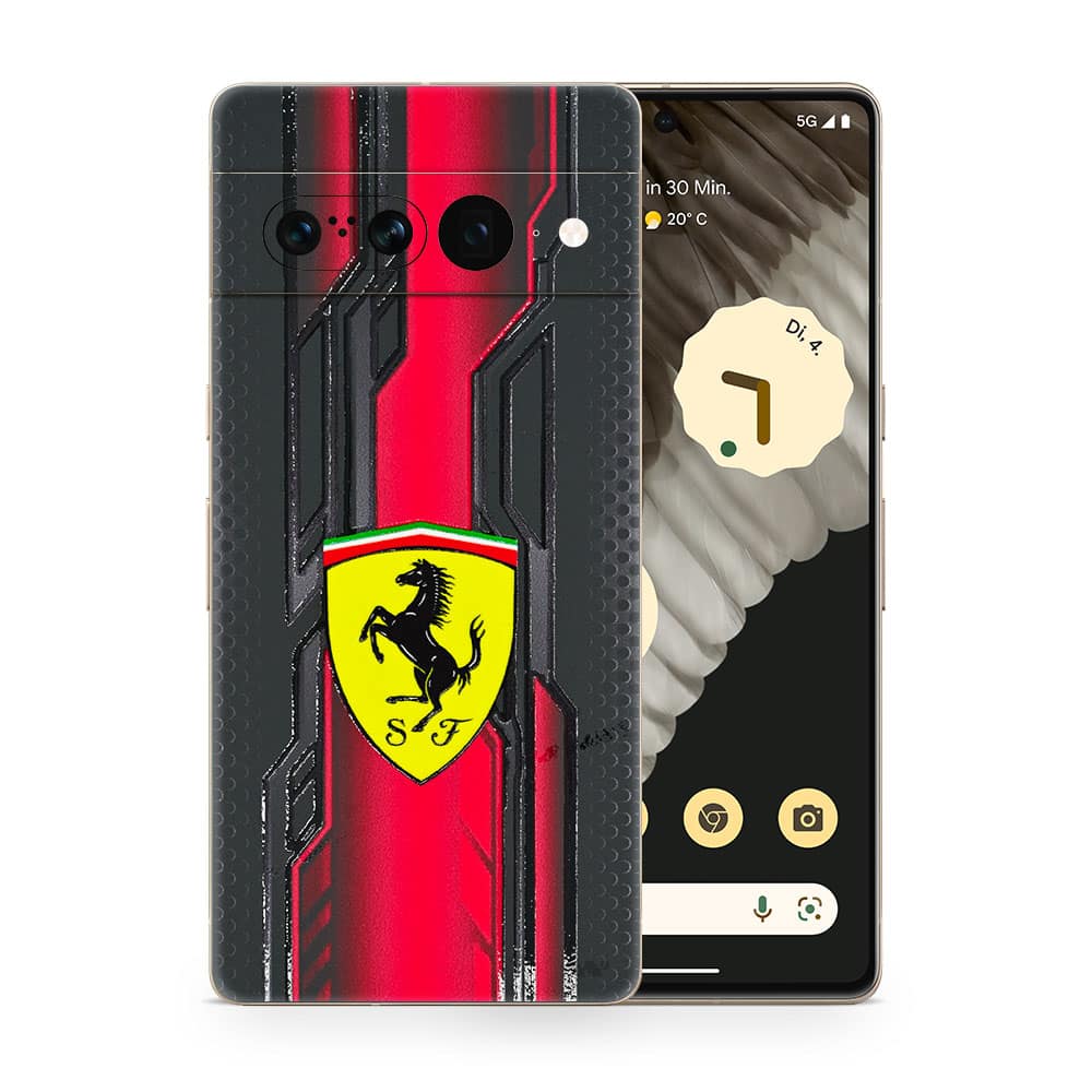 Pixel 7 pro ferrari's legacy 3d skin wrapitskin