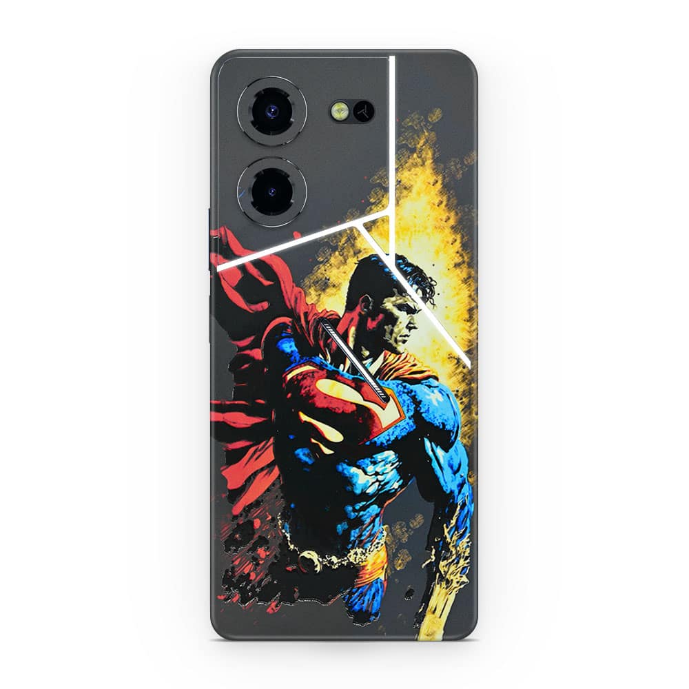 Tecno pova 5 pro 5g superman comic 3d skin wrapitskin