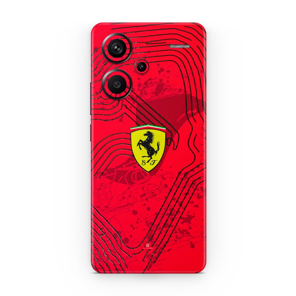 Redmi note 13 pro plus ferrari's blaze 3d skin wrapitskin