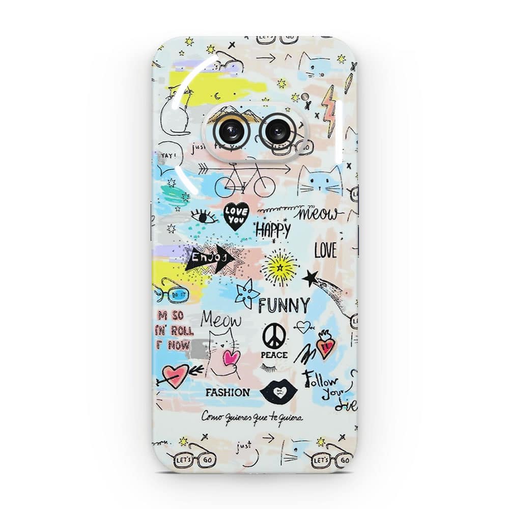 Nothing phone 2a doodles 3d skin wrapitskin