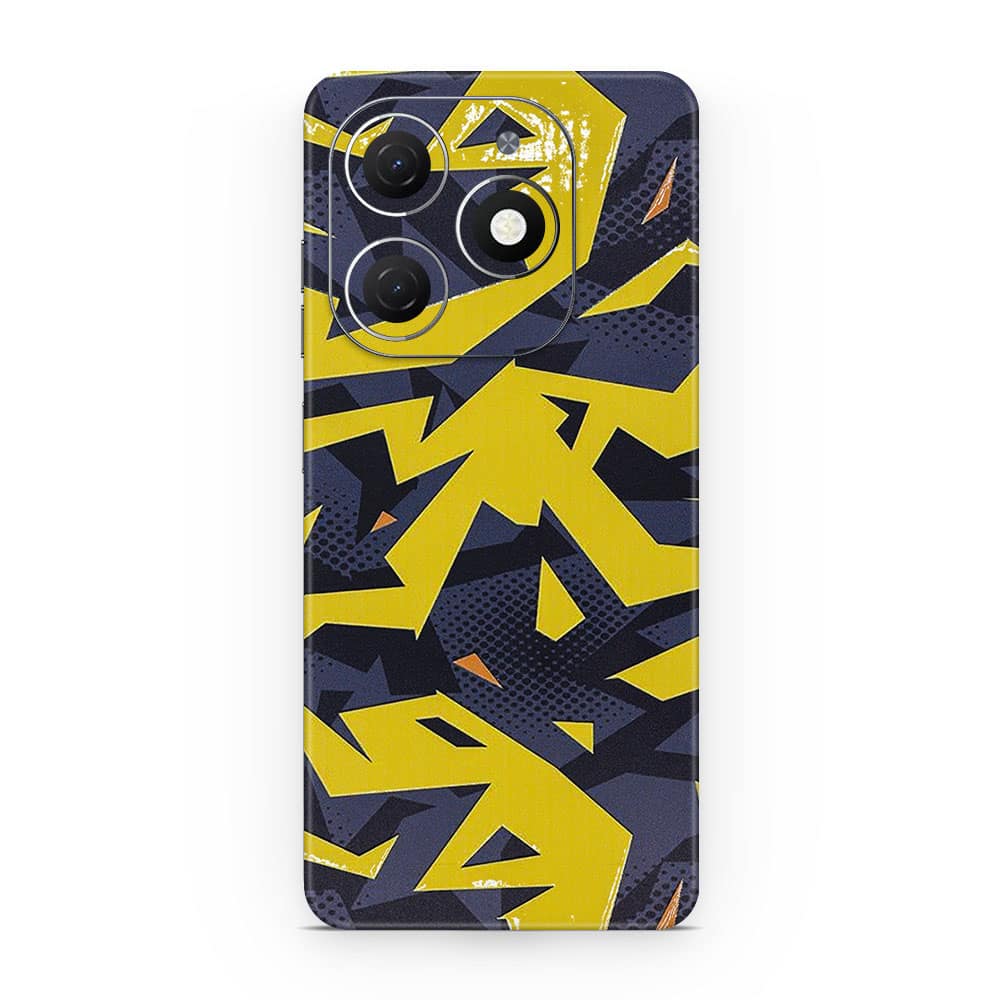 Tecno spark 20 abstract yellow 3d skin wrapitskin