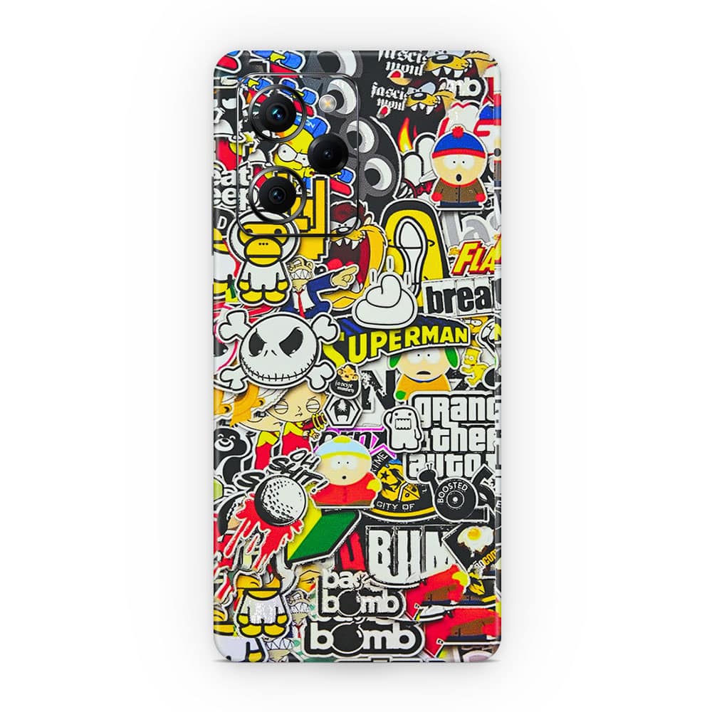 Poco x5 pro sticker bomb 3d skin wrapitskin