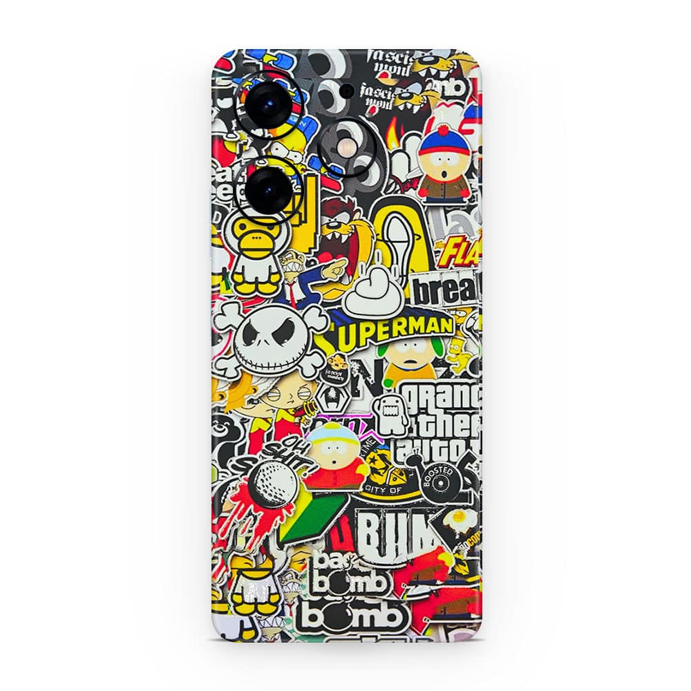 Tecno spark 10 pro sticker bomb 3d skin wrapitskin
