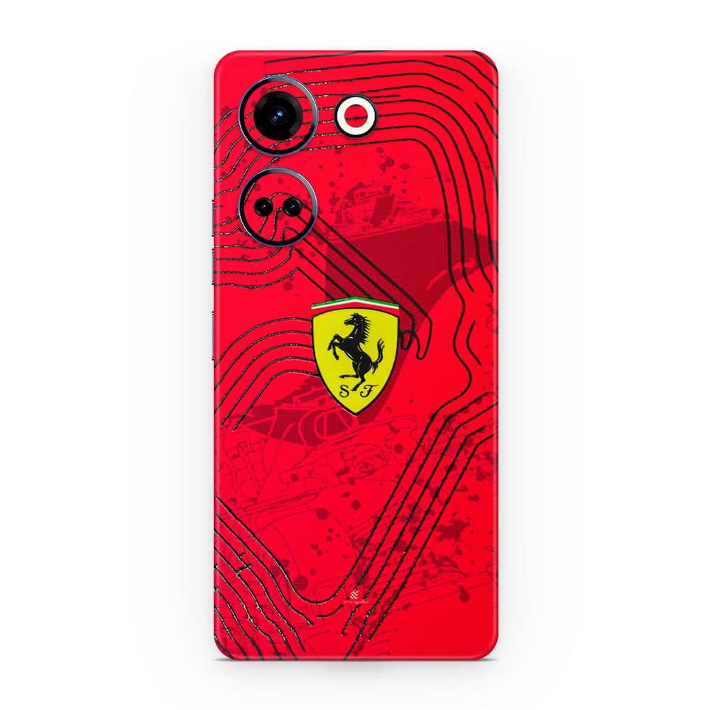 Tecno camon 20 ferrari's blaze 3d skin wrapitskin