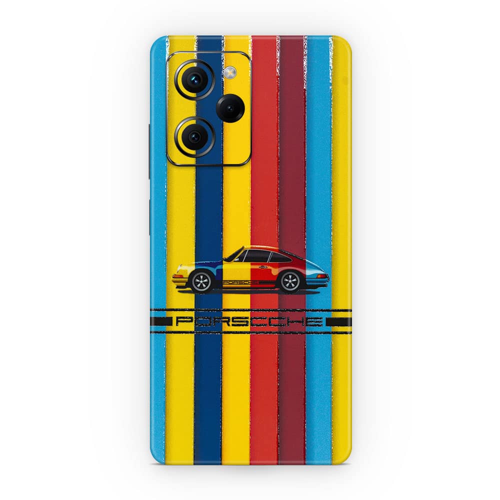 Poco x5 pro porsche multicolor 3d skin wrapitskin