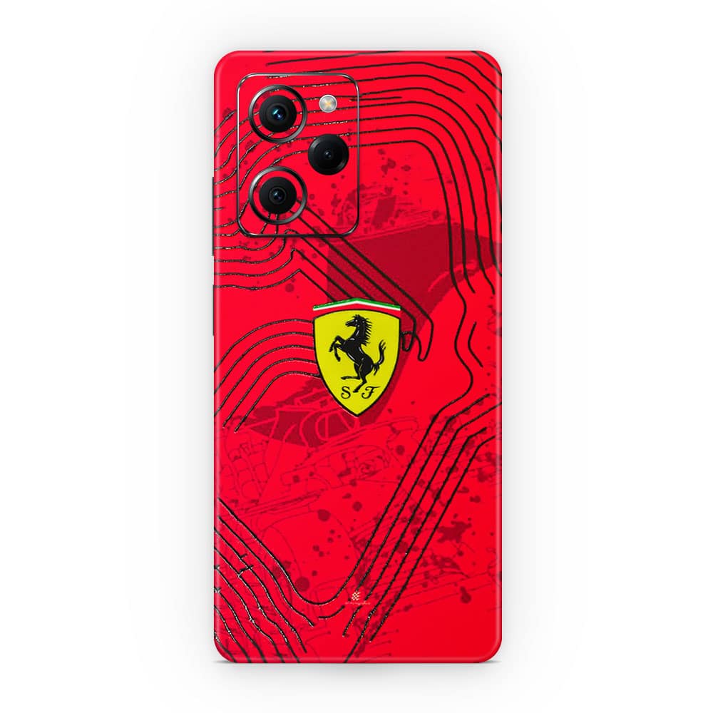Poco x5 pro ferrari's blaze 3d skin wrapitskin