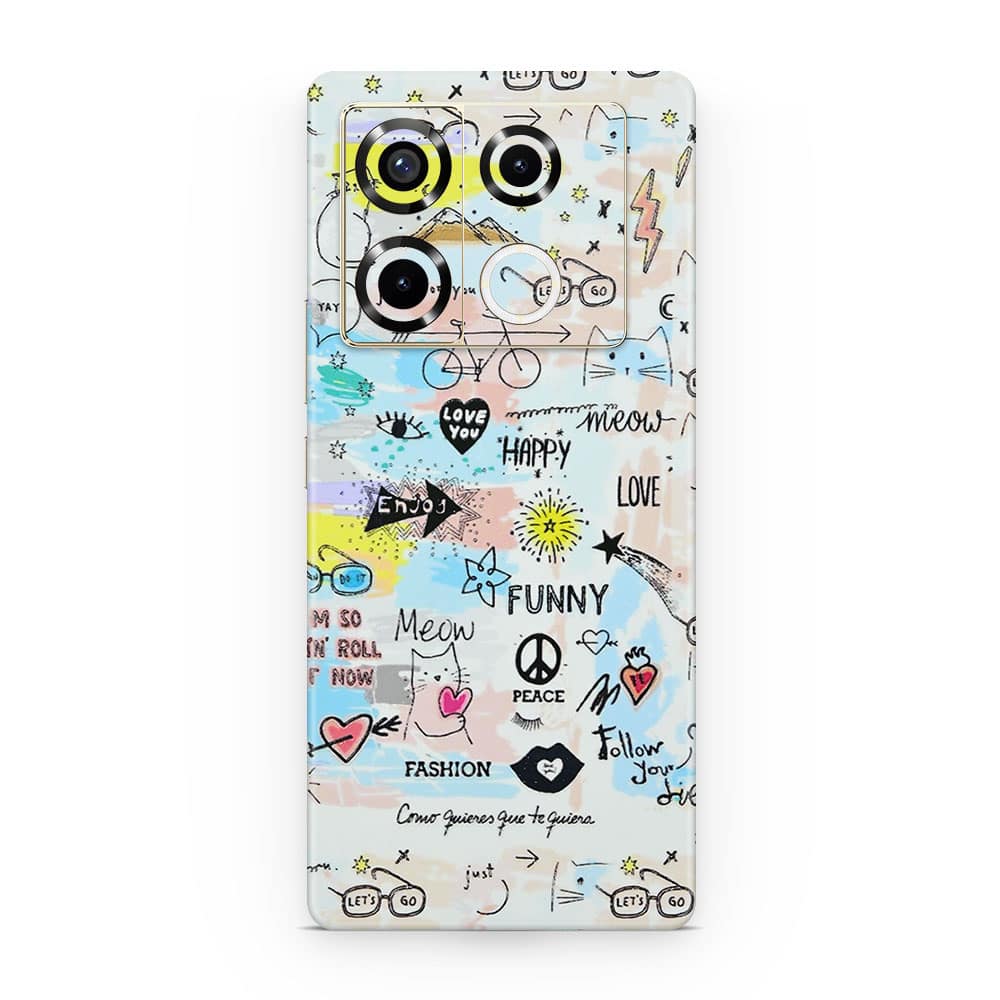 Infinix note 40 pro 5g doodles 3d skin wrapitskin