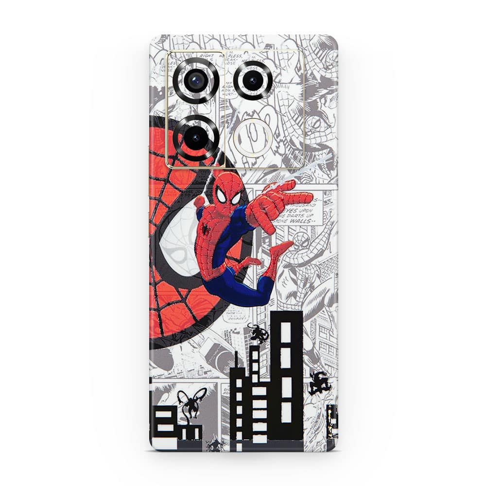 Infinix note 40 pro 5g spiderman comic 3d skin wrapitskin