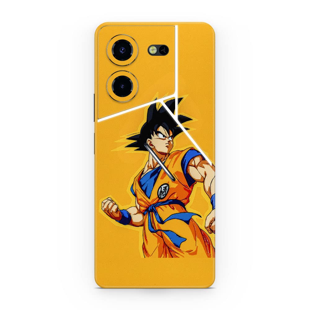 Tecno pova 5 pro 5g goku yellow 3d skin wrapitskin