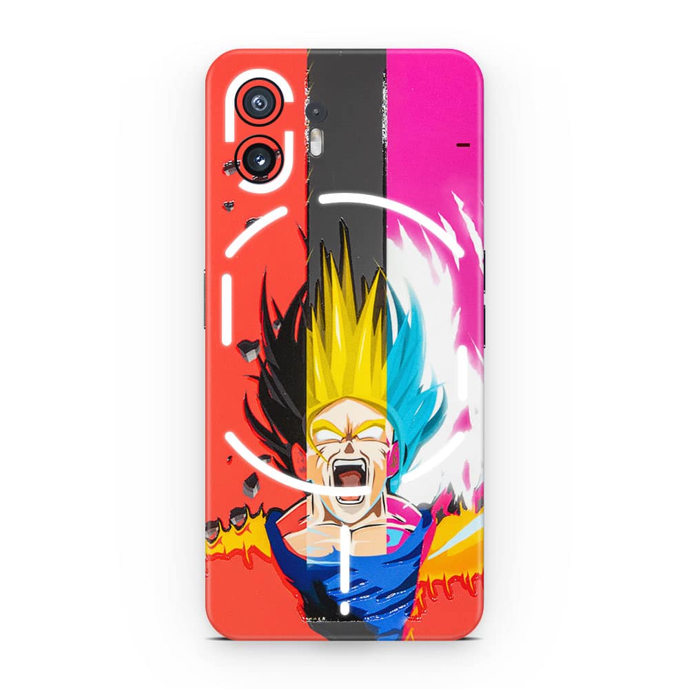 Nothing phone 2 angry goku 3d skin wrapitskin