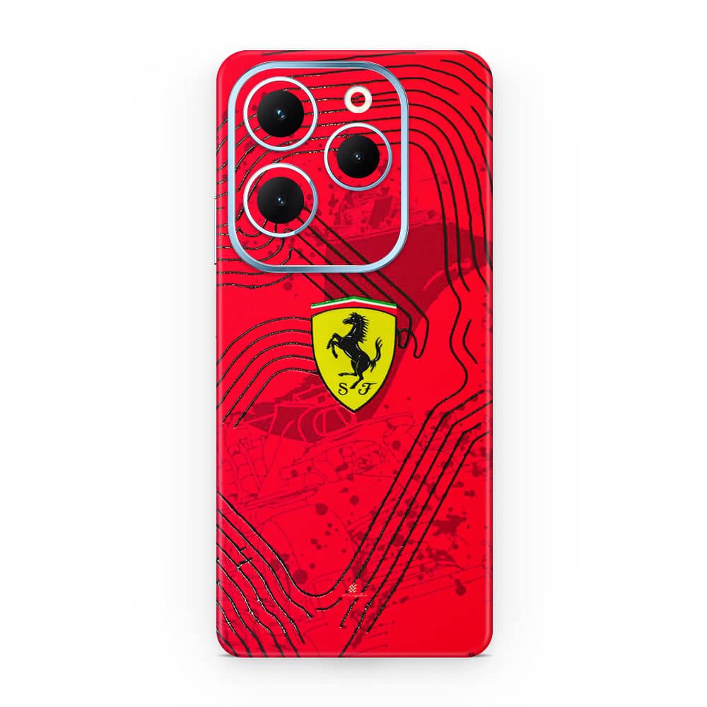 Infinix hot 40 ferrari's blaze 3d skin wrapitskin