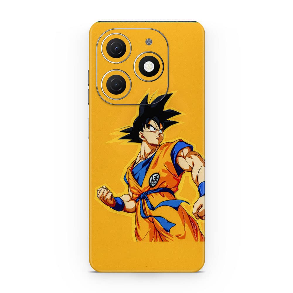 Tecno spark 20c goku yellow 3d skin wrapitskin