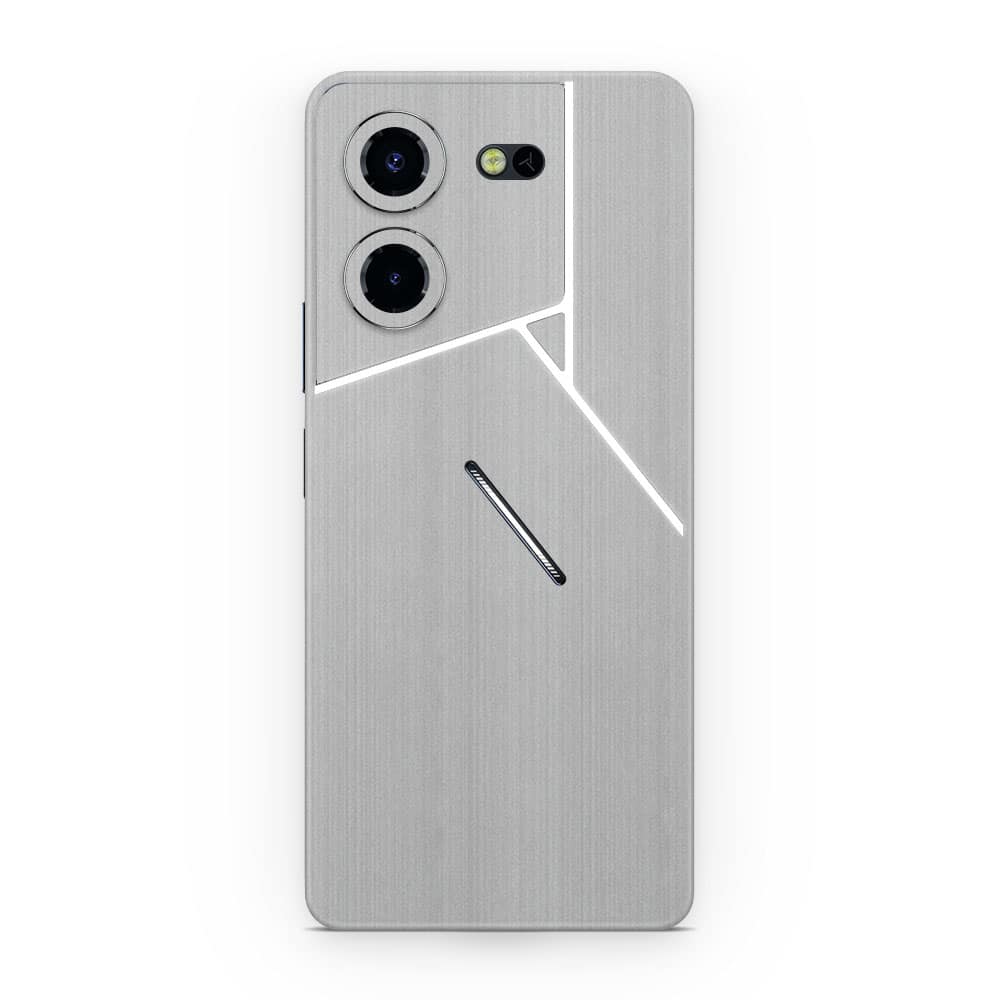 Tecno pova 5 pro 5g brushed metal skins wrapitskin
