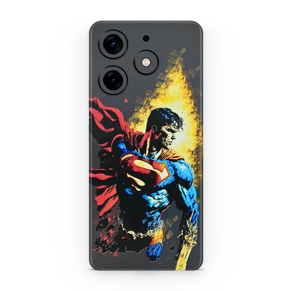 Tecno spark 10 pro superman comic 3d skin wrapitskin