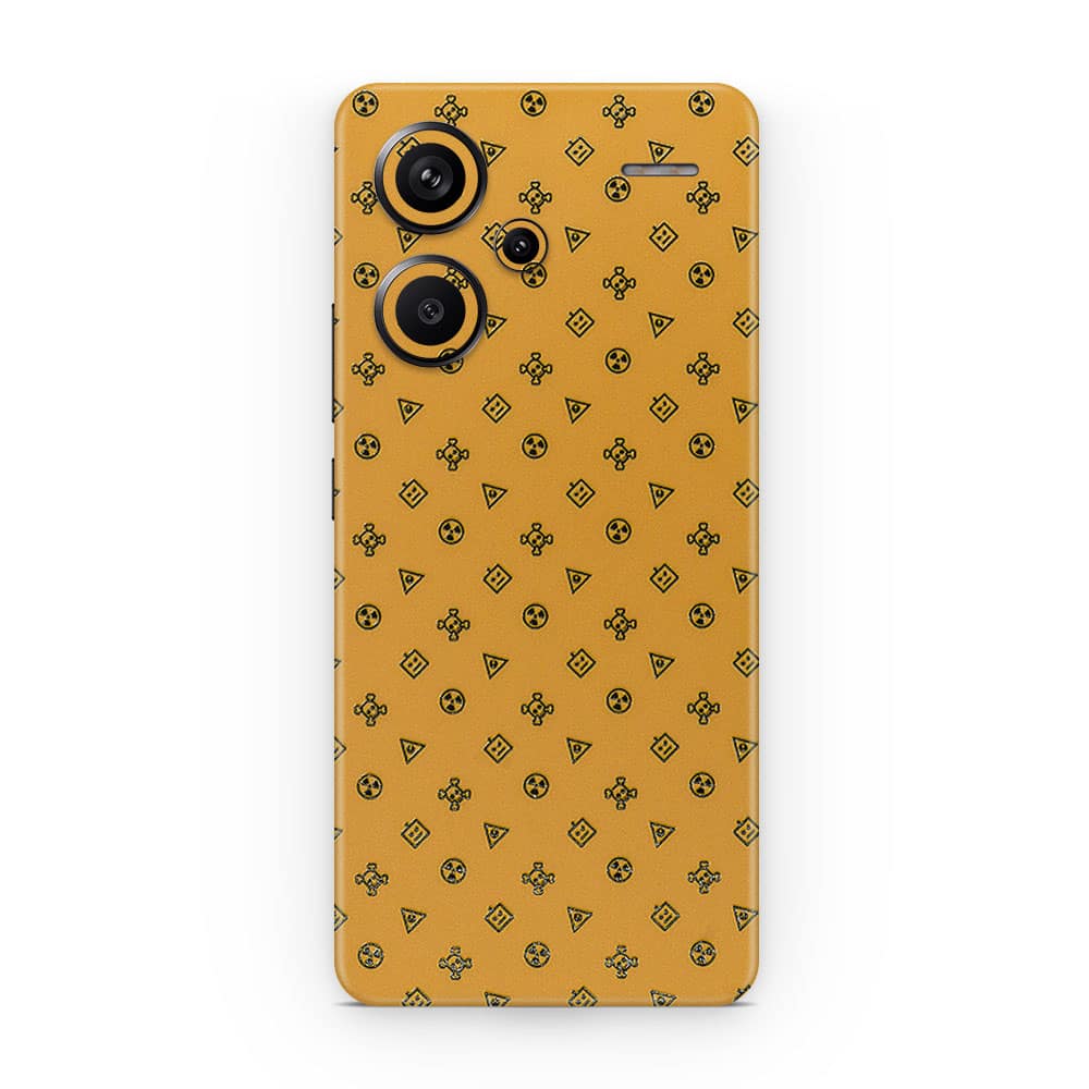 Redmi note 13 pro plus yellow danger 3d skin wrapitskin