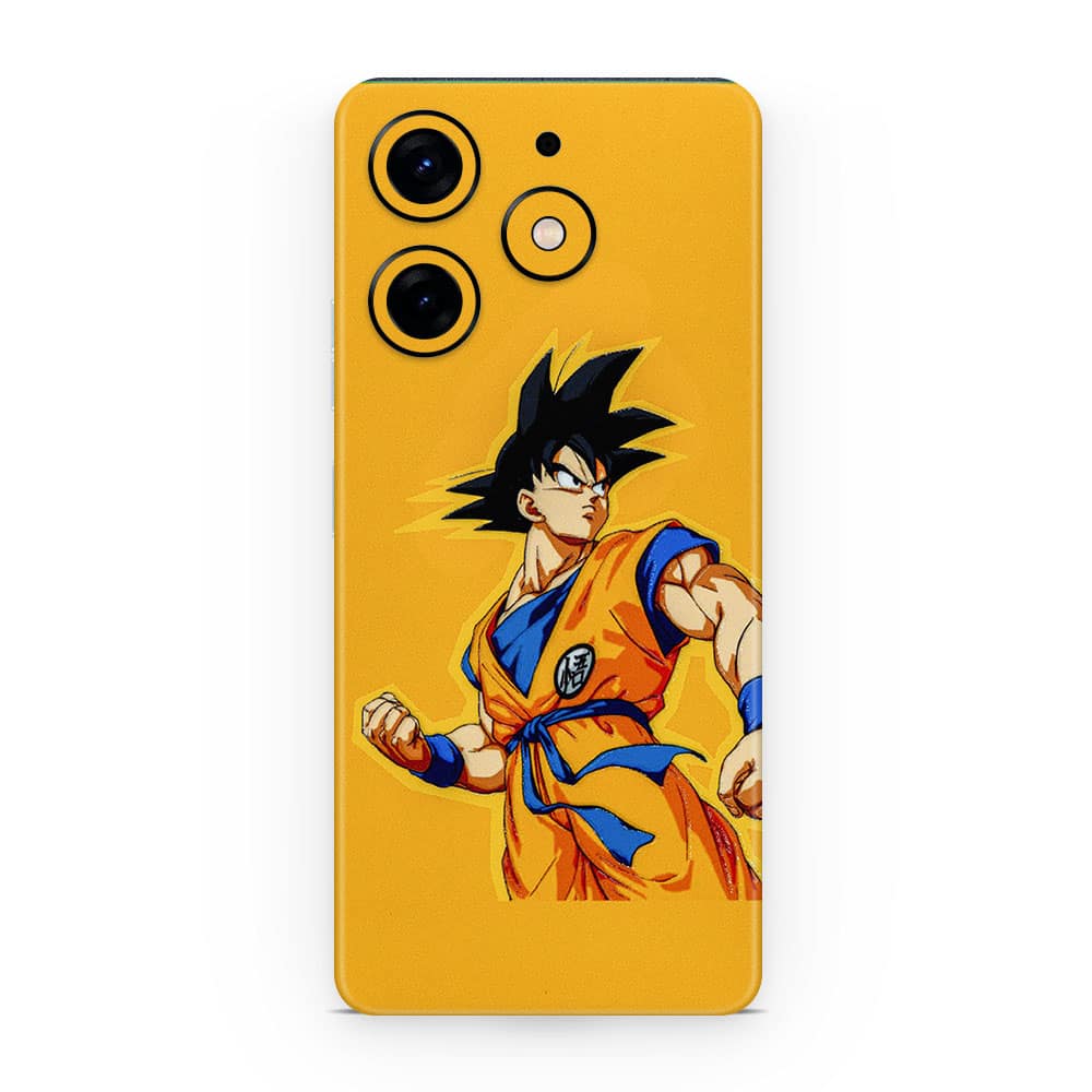 Tecno spark 10 pro goku yellow 3d skin wrapitskin
