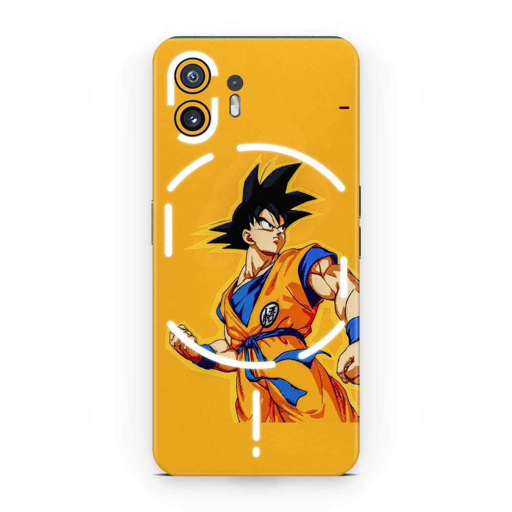 Nothing phone 2 goku yellow 3d skin wrapitskin