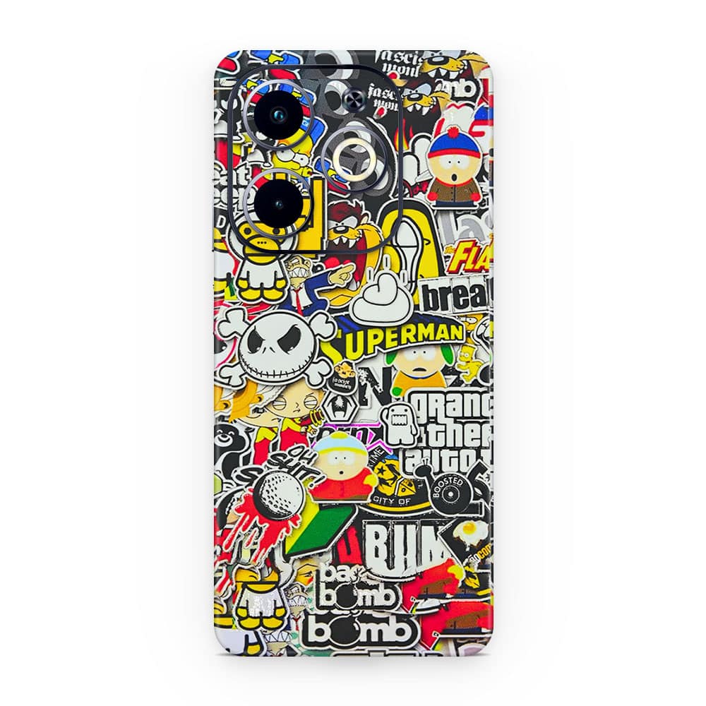 Infinix hot 40i sticker bomb 3d skin wrapitskin