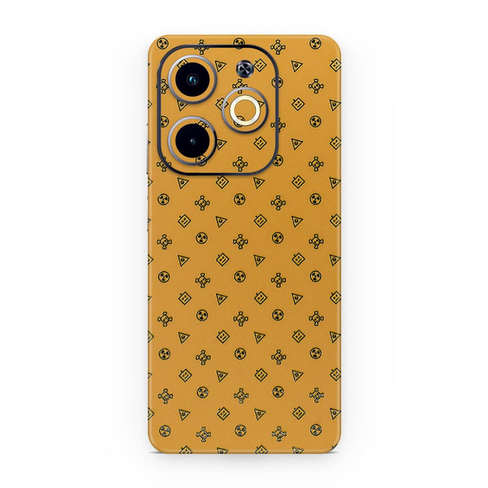 Infinix hot 40i yellow danger 3d skin wrapitskin