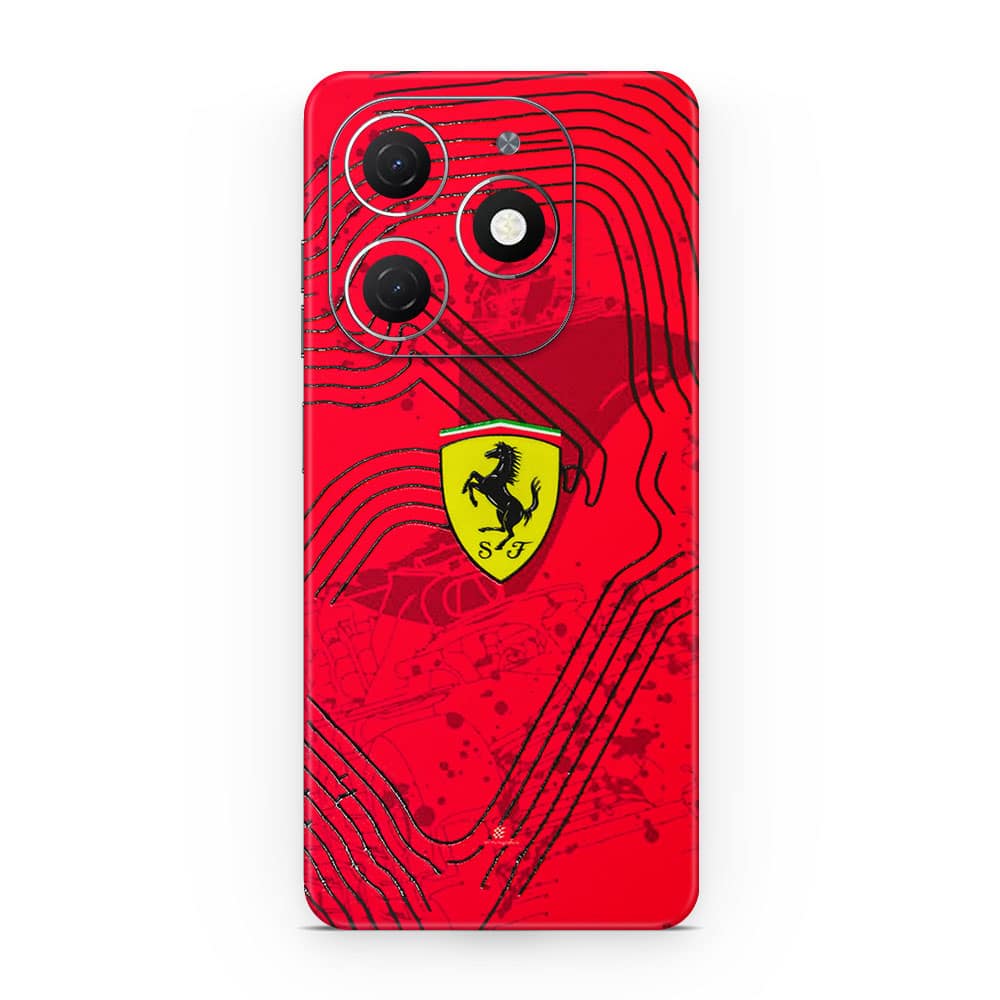 Tecno spark 20c ferrari's blaze 3d skin wrapitskin