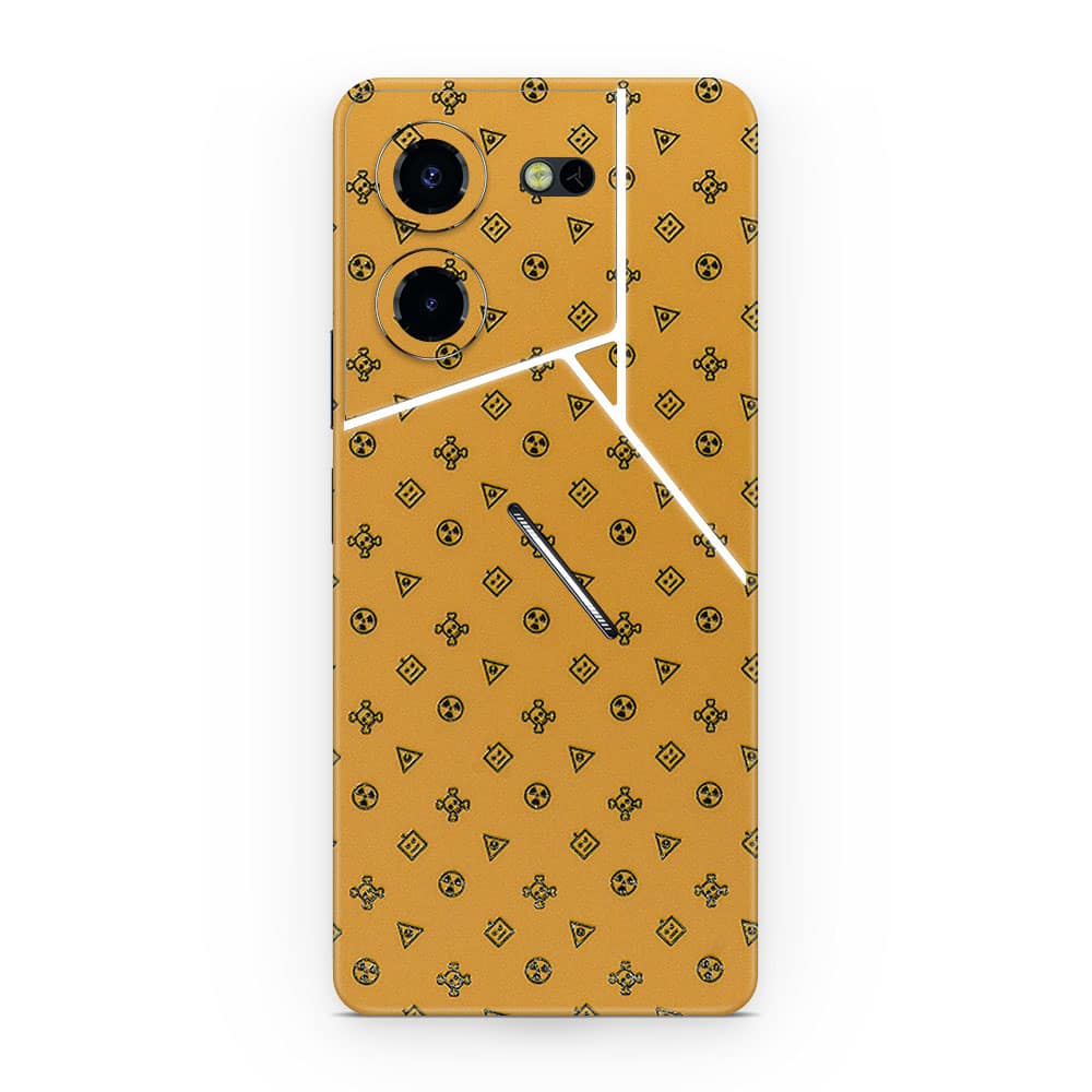 Tecno pova 5 pro 5g yellow danger 3d skin wrapitskin