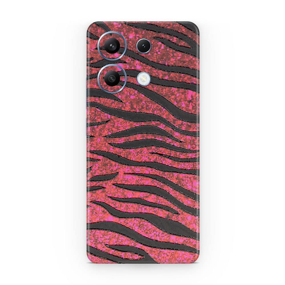 Redmi note 13 4g red zebra 3d skin wrapitskin