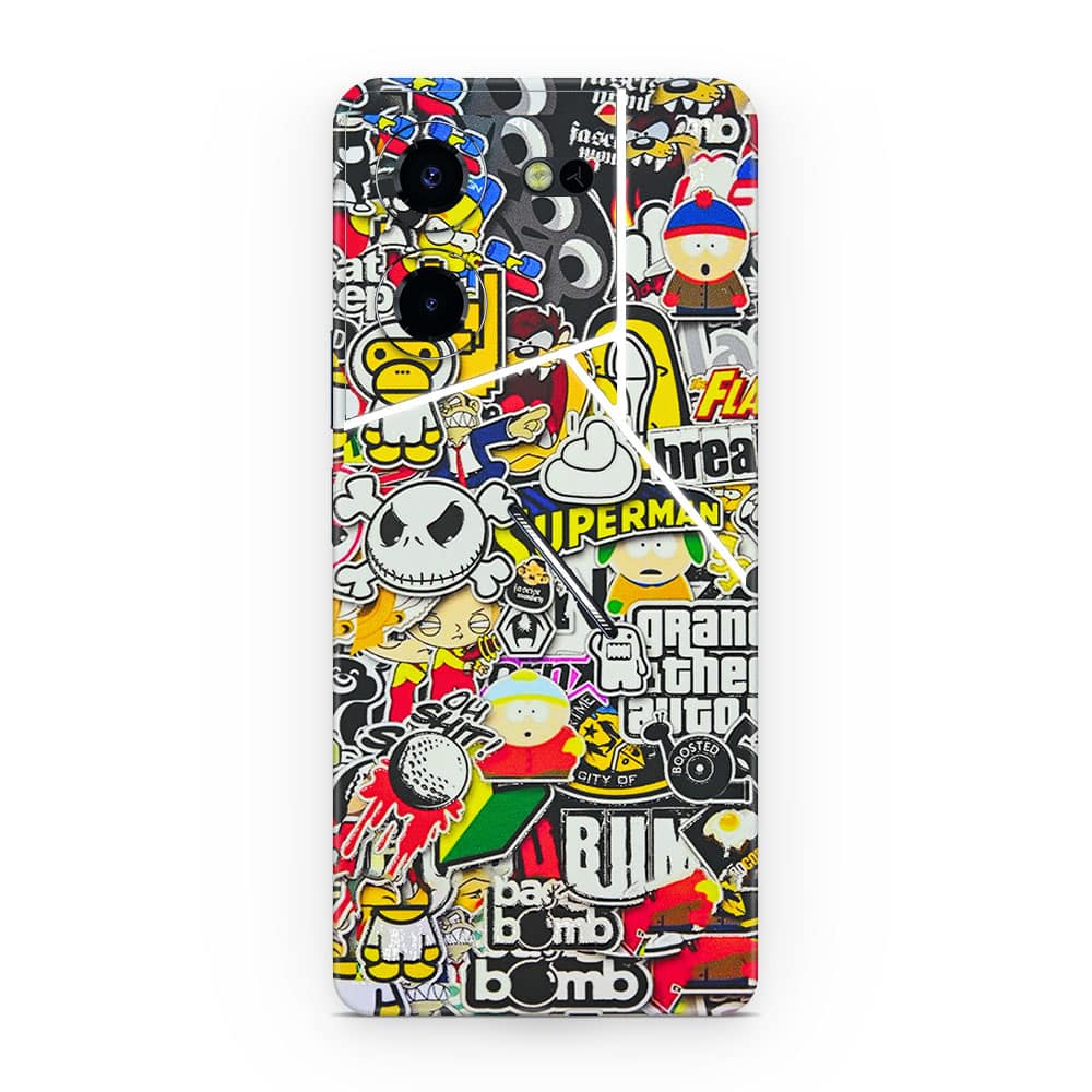 Tecno pova 5 pro 5g sticker bomb 3d skin wrapitskin