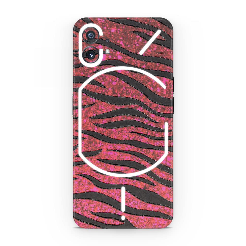 Nothing phone 1 red zebra 3d skin wrapitskin