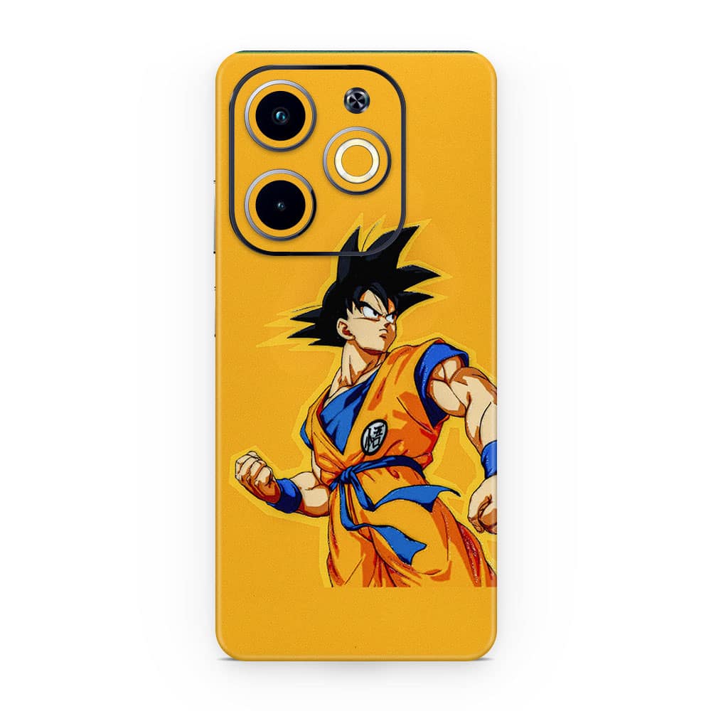 Infinix hot 40i goku yellow 3d skin wrapitskin