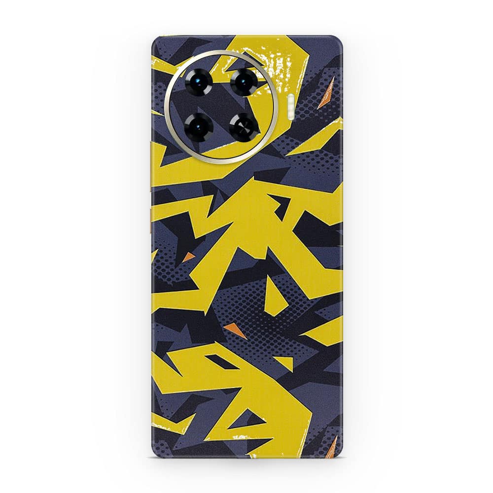 Tecno spark 20 pro plus abstract yellow 3d skin wrapitskin
