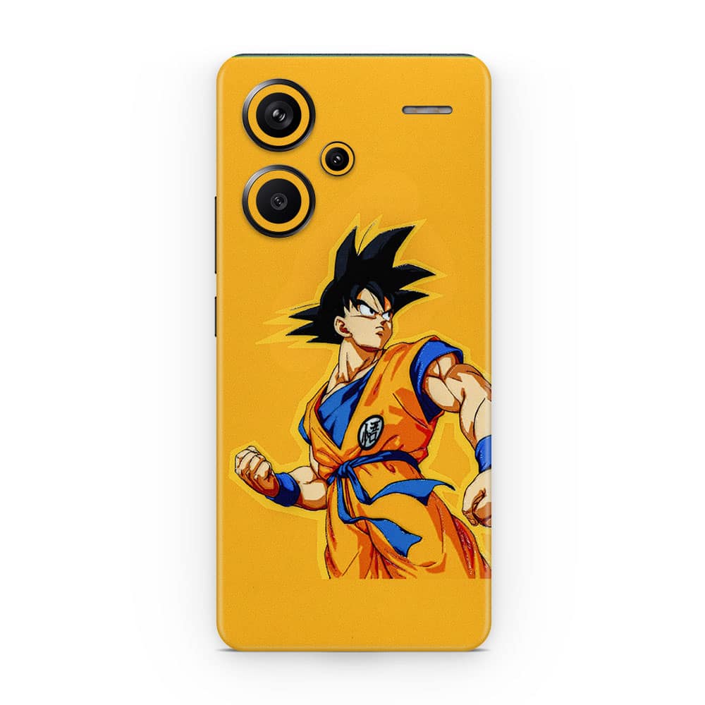 Redmi note 13 pro plus goku yellow 3d skin wrapitskin