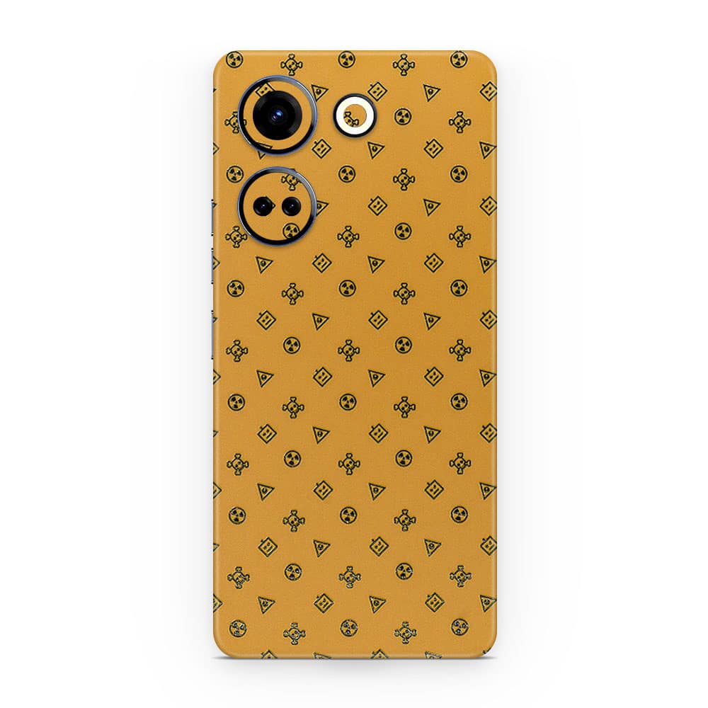 Tecno camon 20 yellow danger 3d skin wrapitskin