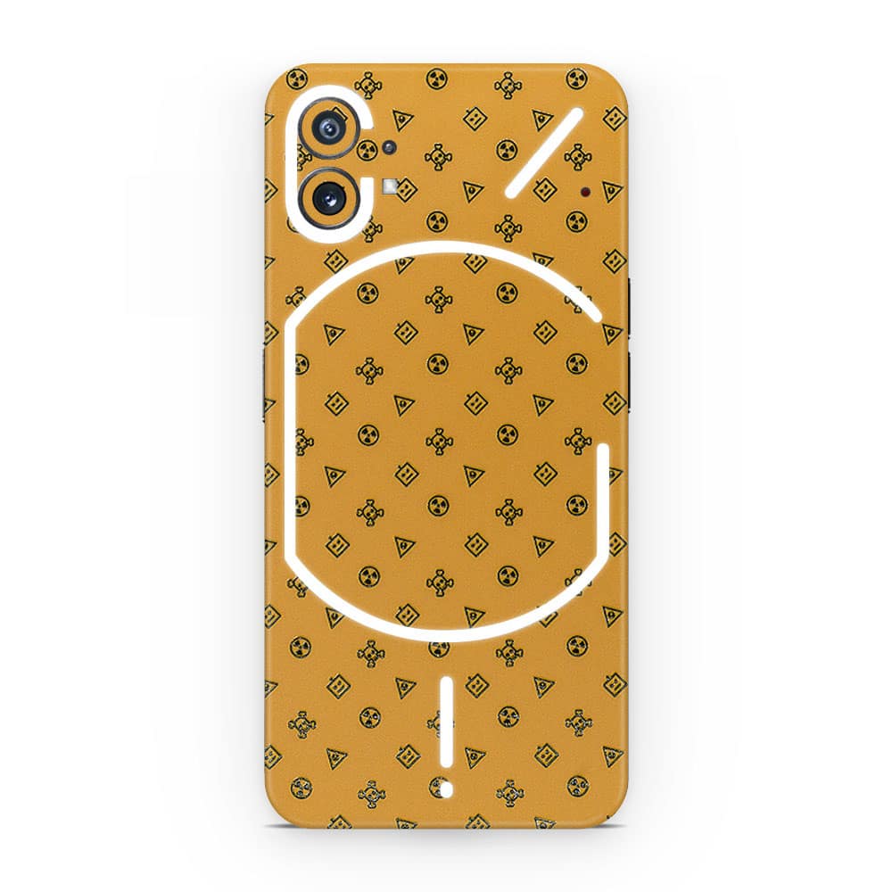 Nothing phone 1 yellow danger 3d skin wrapitskin