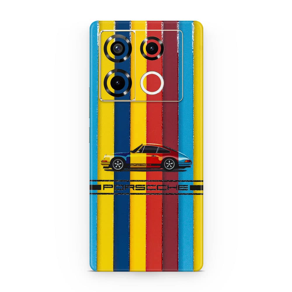 Infinix note 40 pro 5g porsche multicolor 3d skin wrapitskin
