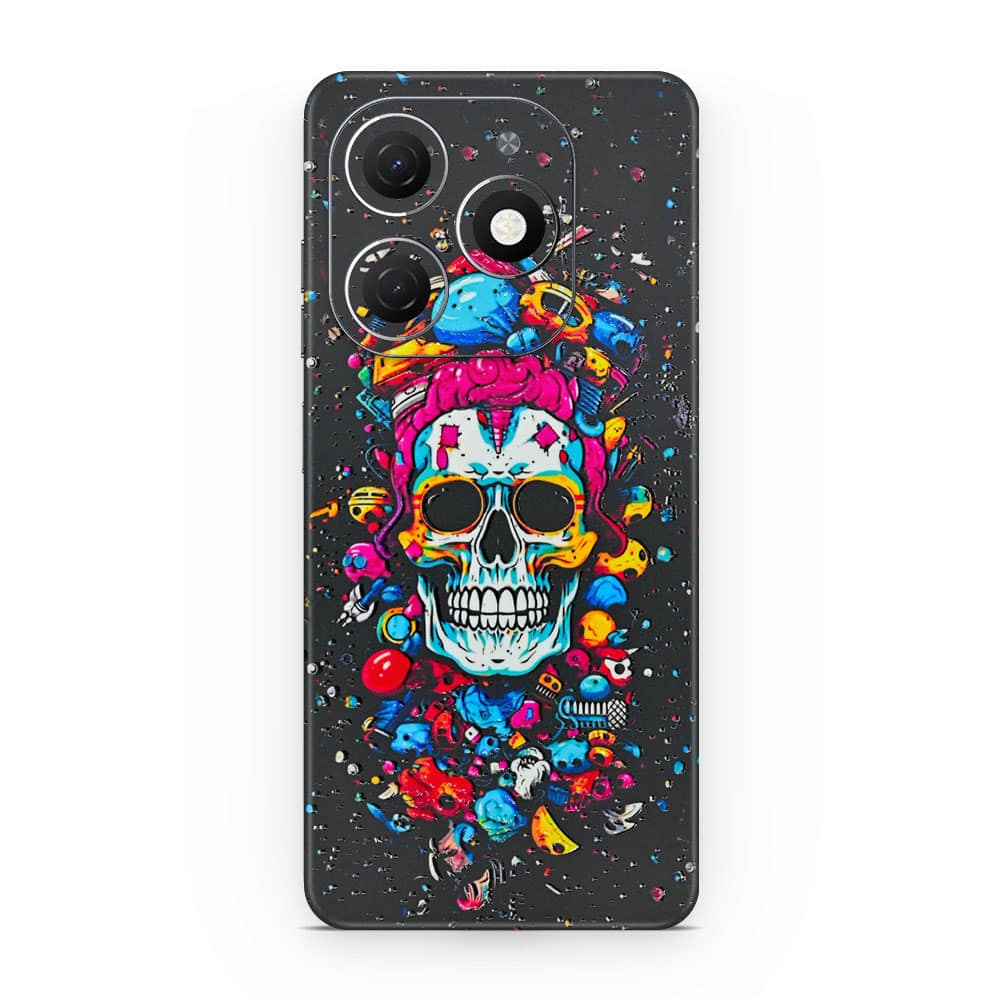 Tecno spark 20c skull 3d skin wrapitskin