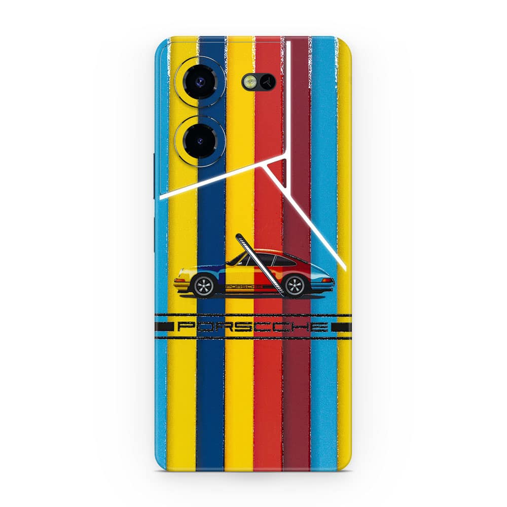 Tecno pova 5 pro 5g porsche multicolor 3d skin wrapitskin
