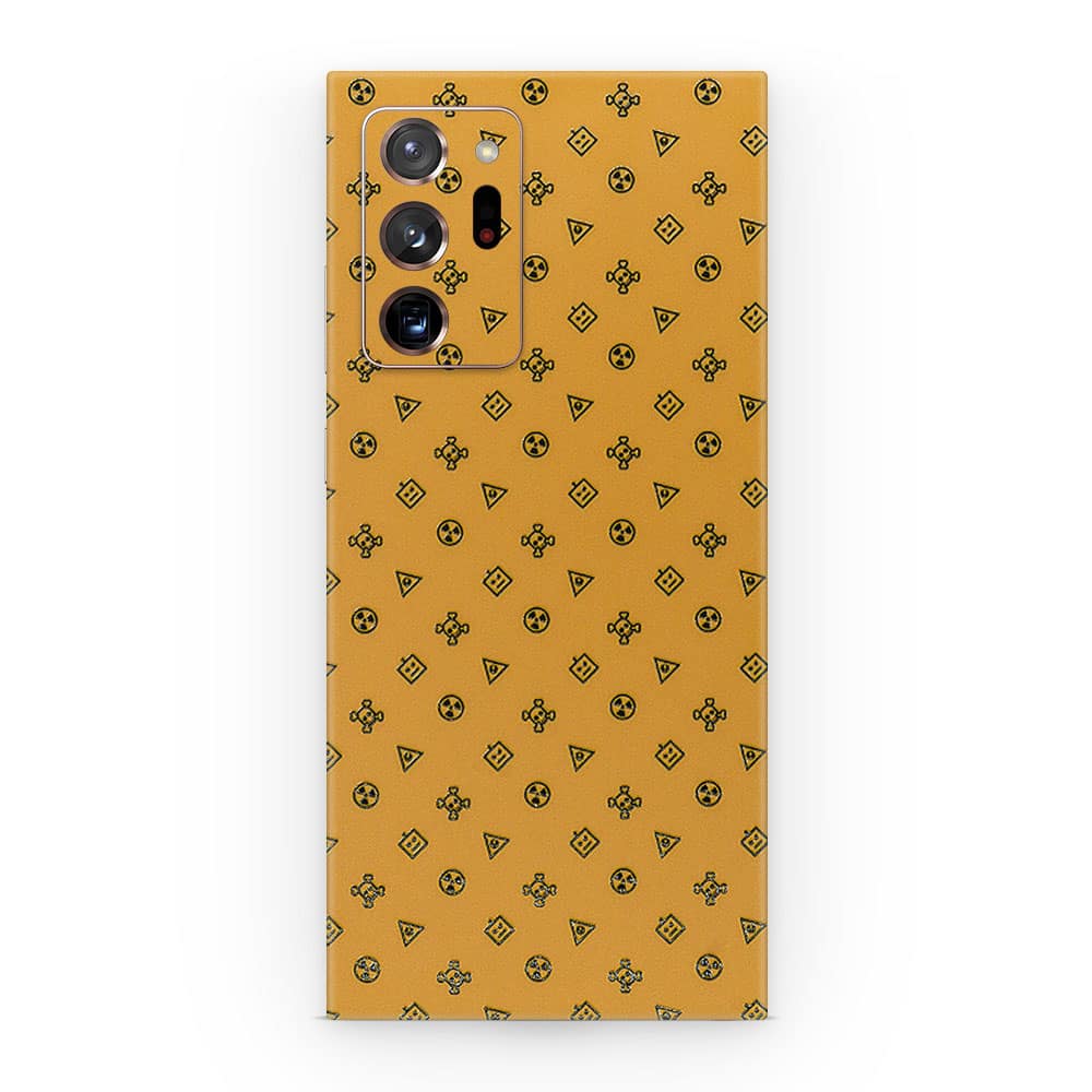 Galaxy note 20 ultra yellow danger 3d skin wrapitskin