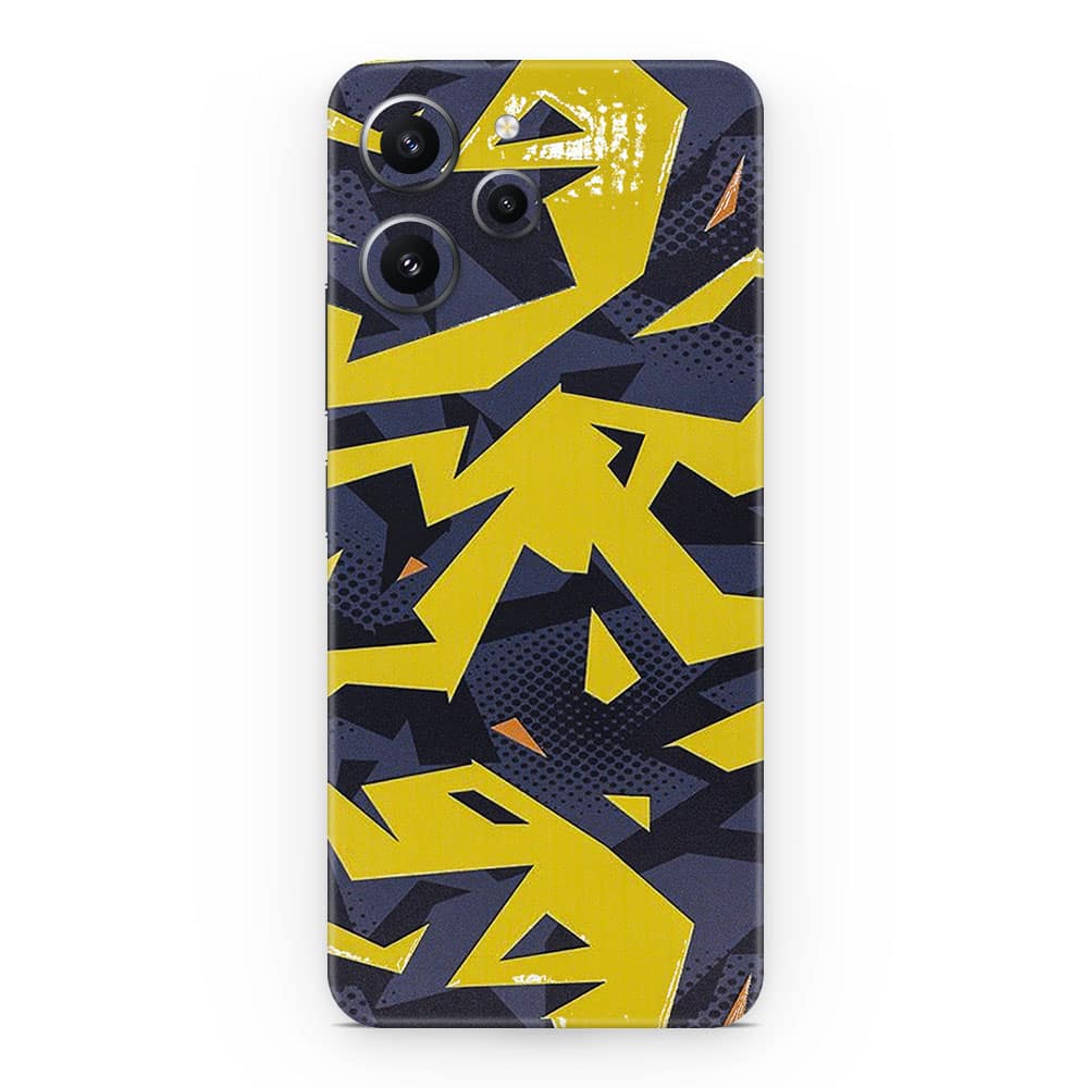 Redmi 12 4g abstract yellow 3d skin wrapitskin