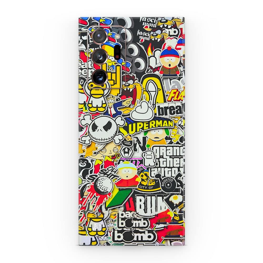 Galaxy note 20 ultra sticker bomb 3d skin wrapitskin