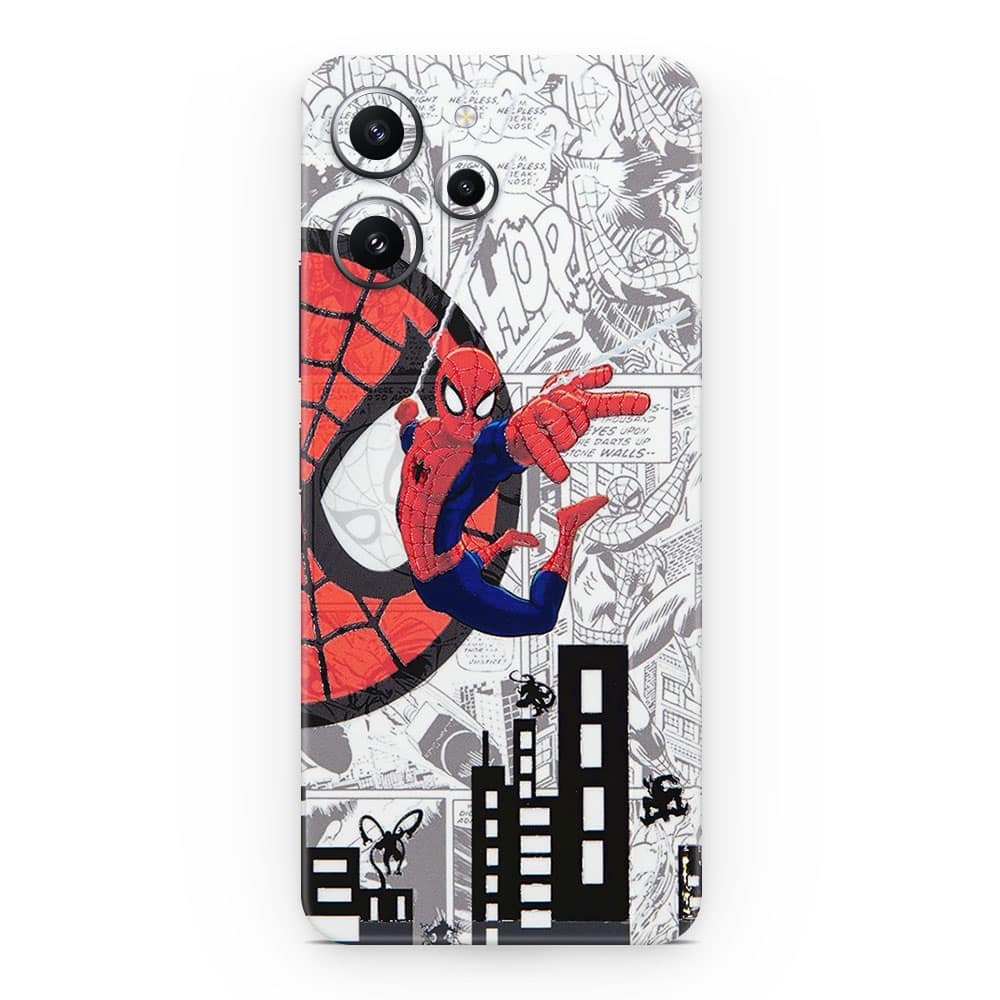 Redmi 12 4g spiderman comic 3d skin wrapitskin