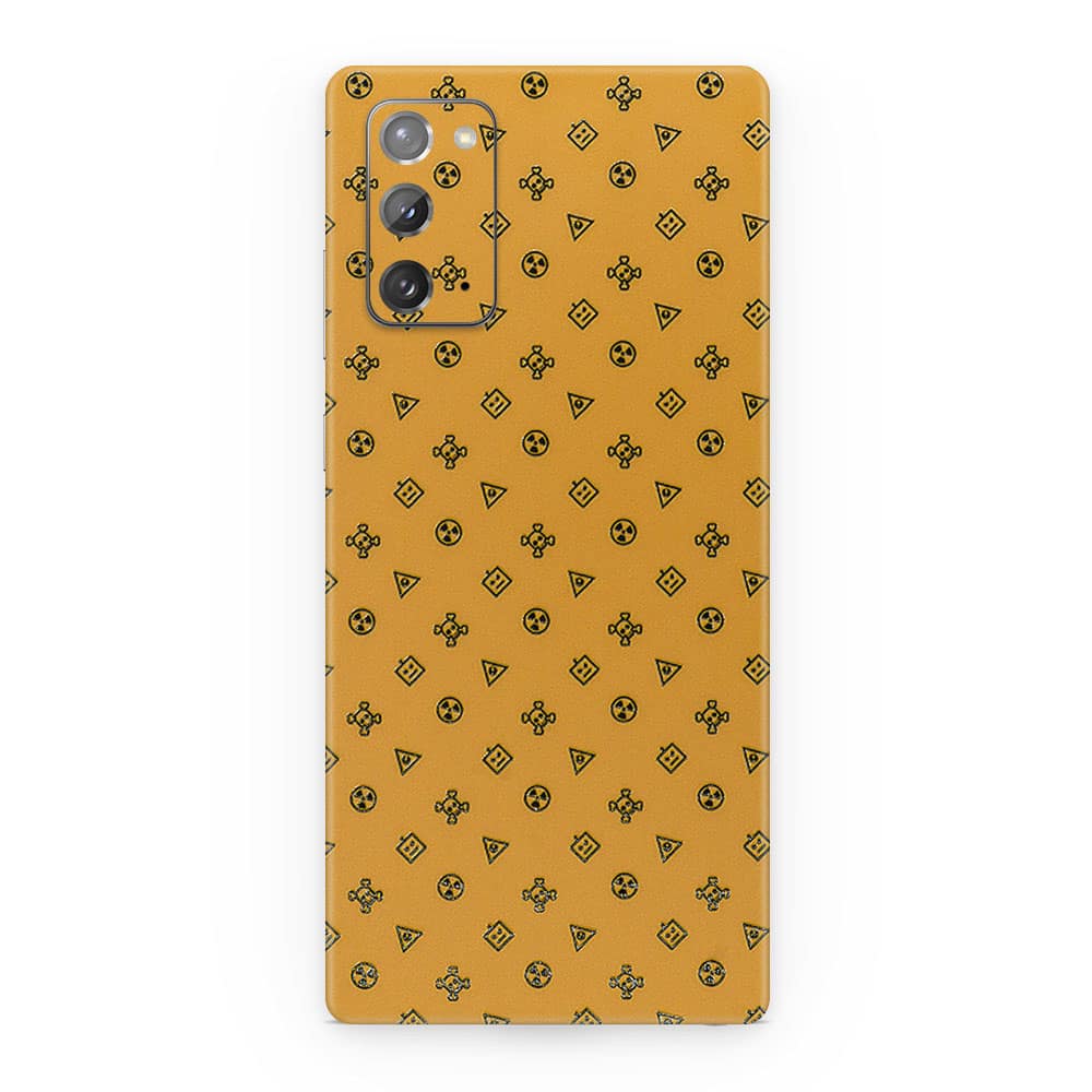 Galaxy note 20 yellow danger 3d skin wrapitskin