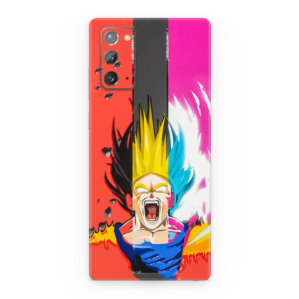 Galaxy note 20 angry goku 3d skin wrapitskin