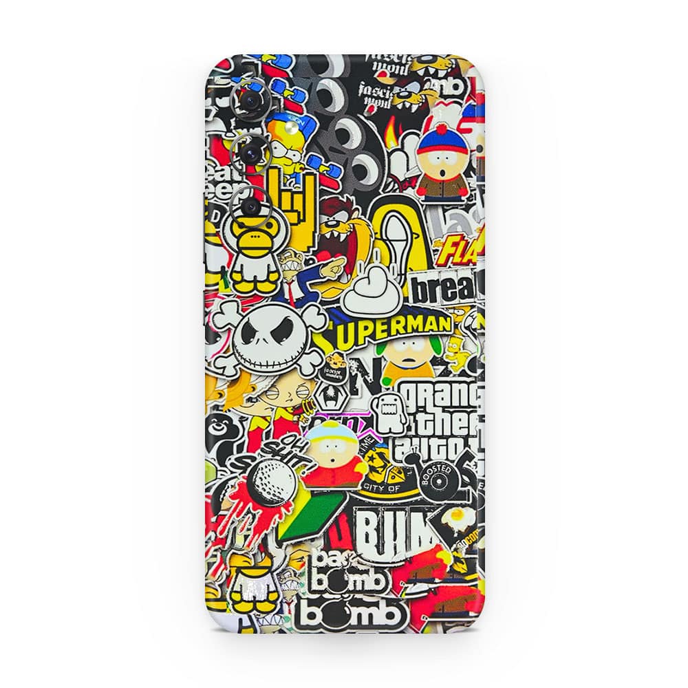 Galaxy a15 sticker bomb 3d skin wrapitskin