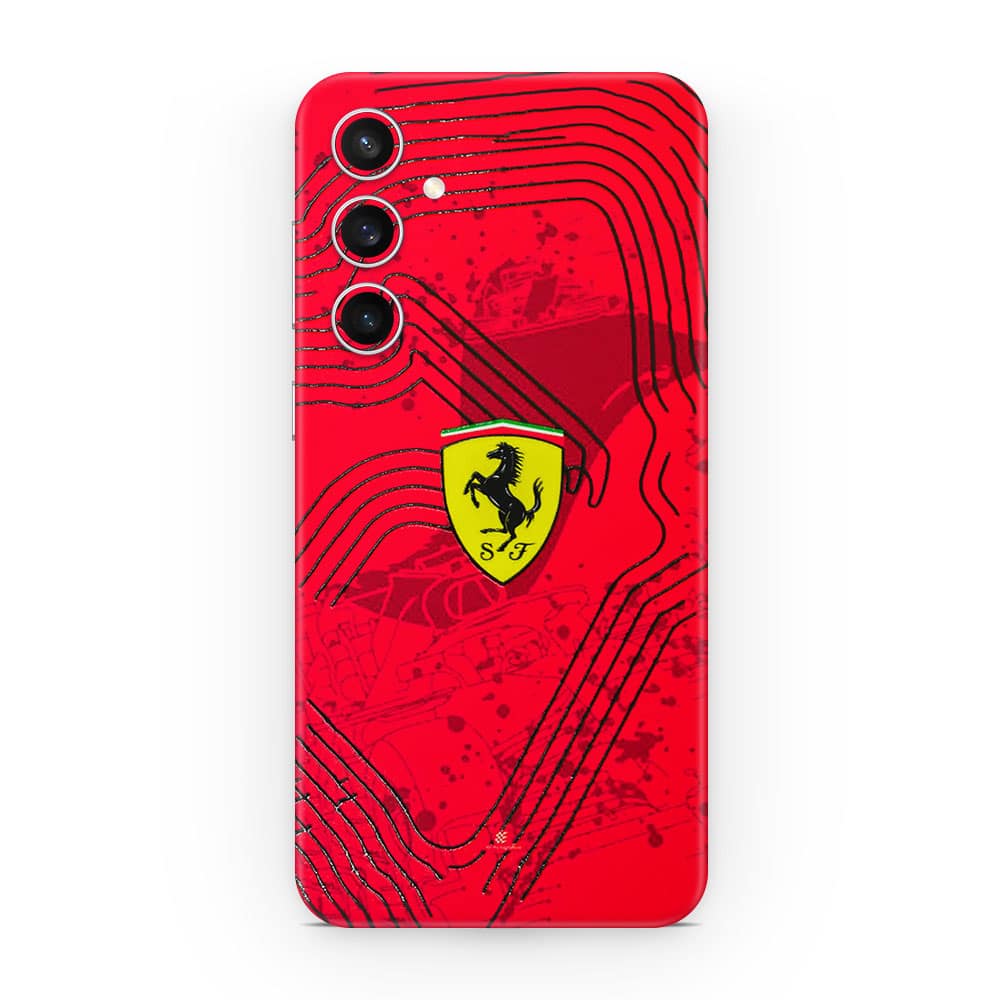 Galaxy s23 fe ferrari's blaze 3d skin wrapitskin