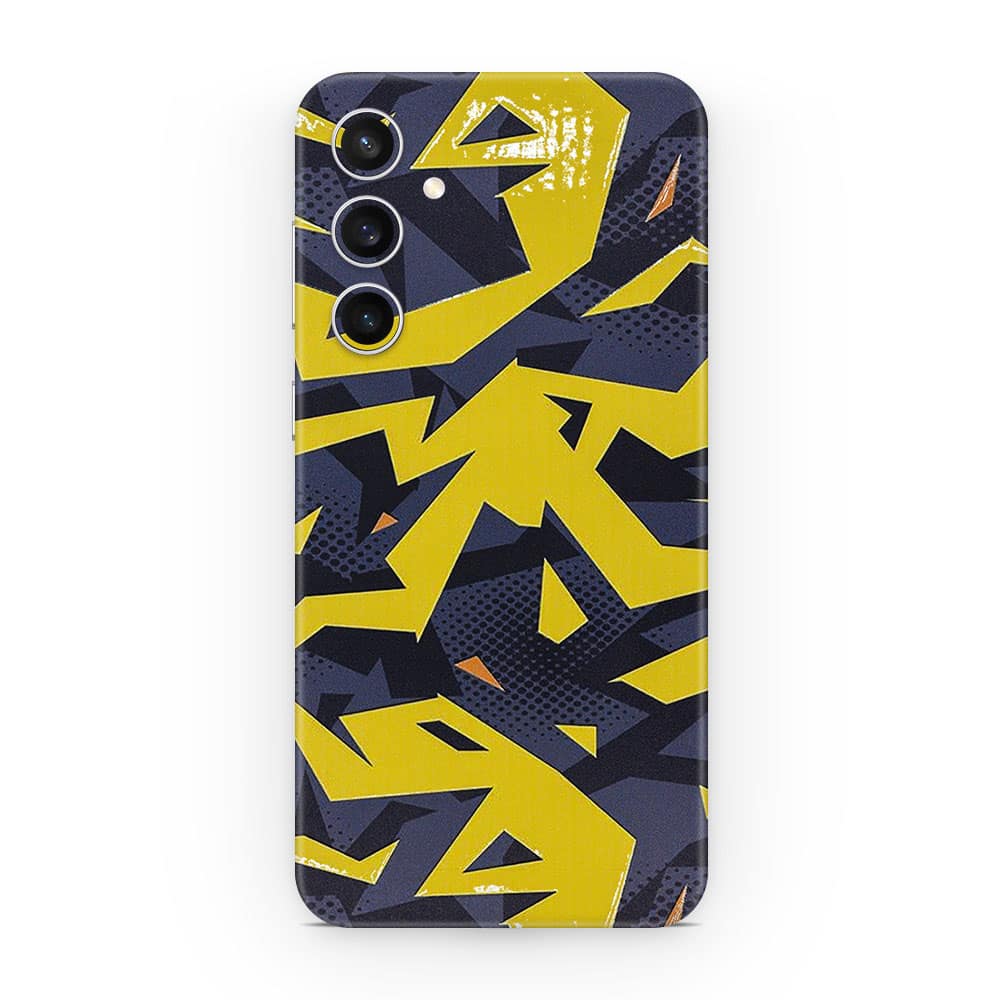 Galaxy s23 fe abstract yellow 3d skin wrapitskin