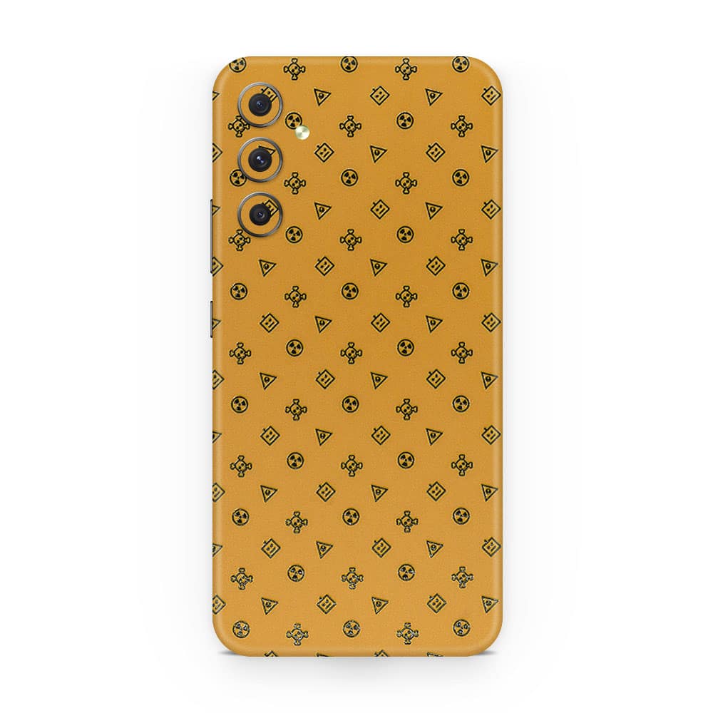 Galaxy a15 yellow danger 3d skin wrapitskin