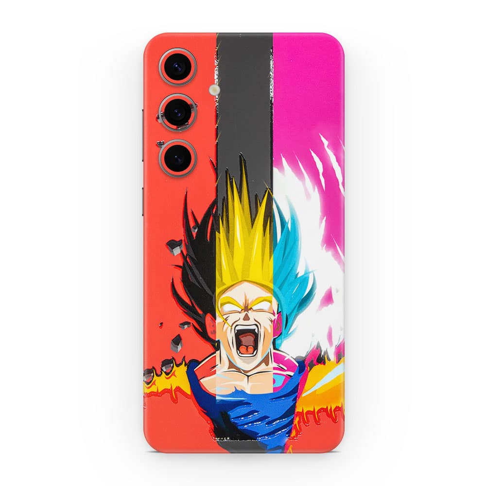 Galaxy s24 plus angry goku 3d skin wrapitskin